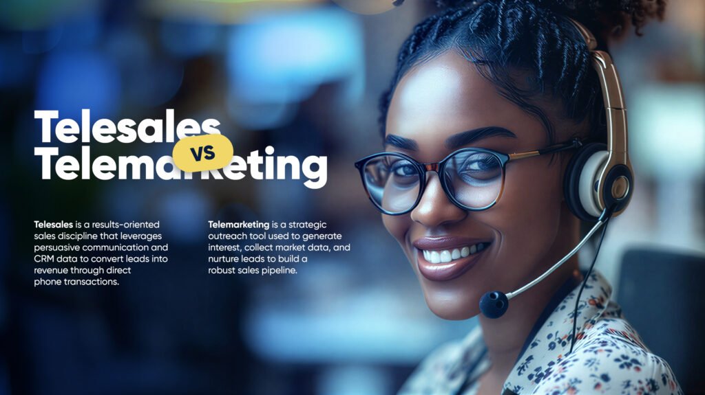 What is difference between telesales and telemarketing